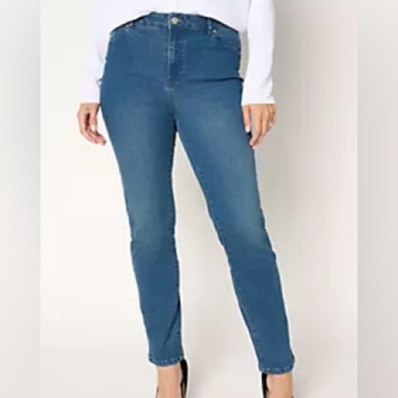 dennis basso Denim - Dennis Basso Stretch Straight Leg Jeans 26W